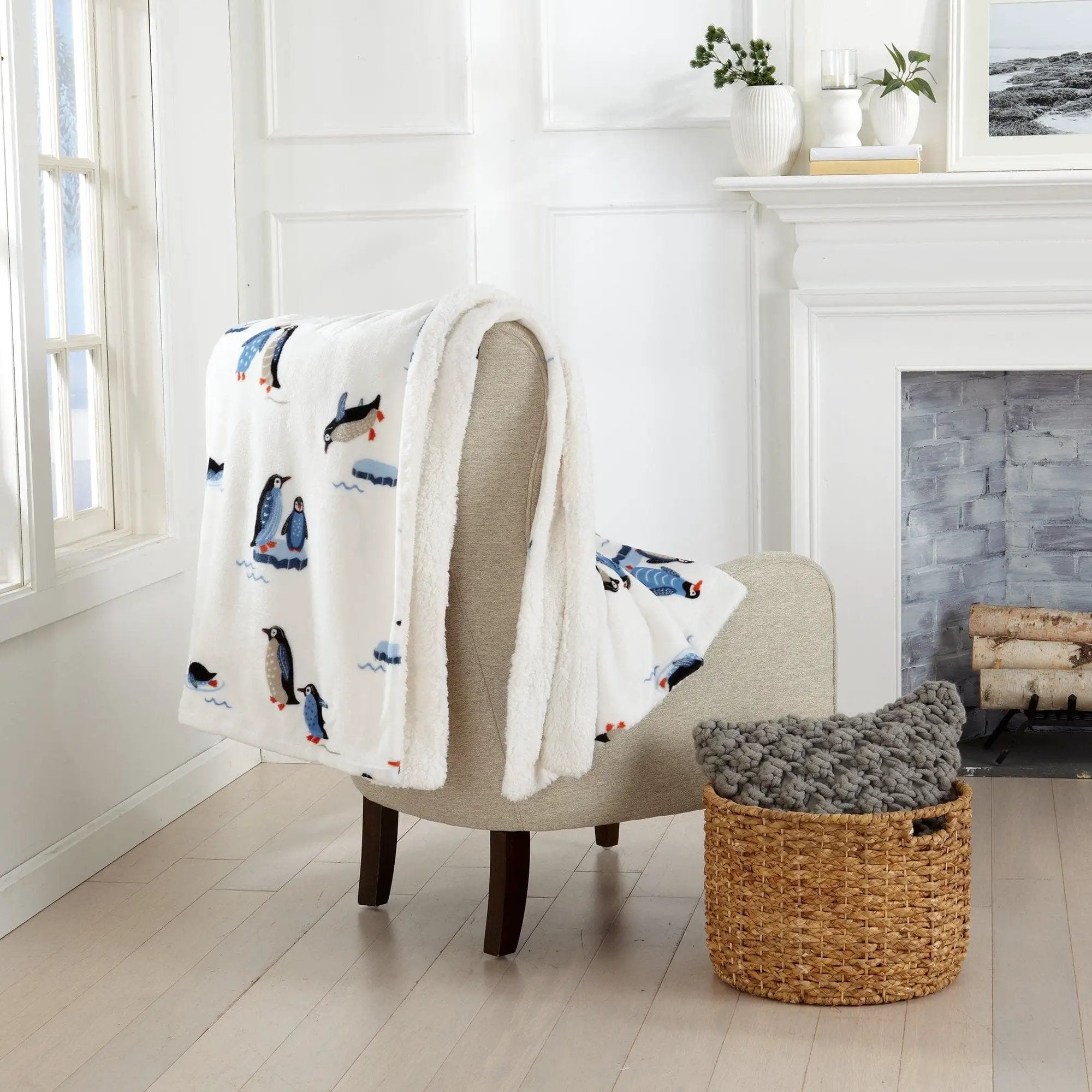 Sherpa Throw Blanket - Hudson Collection