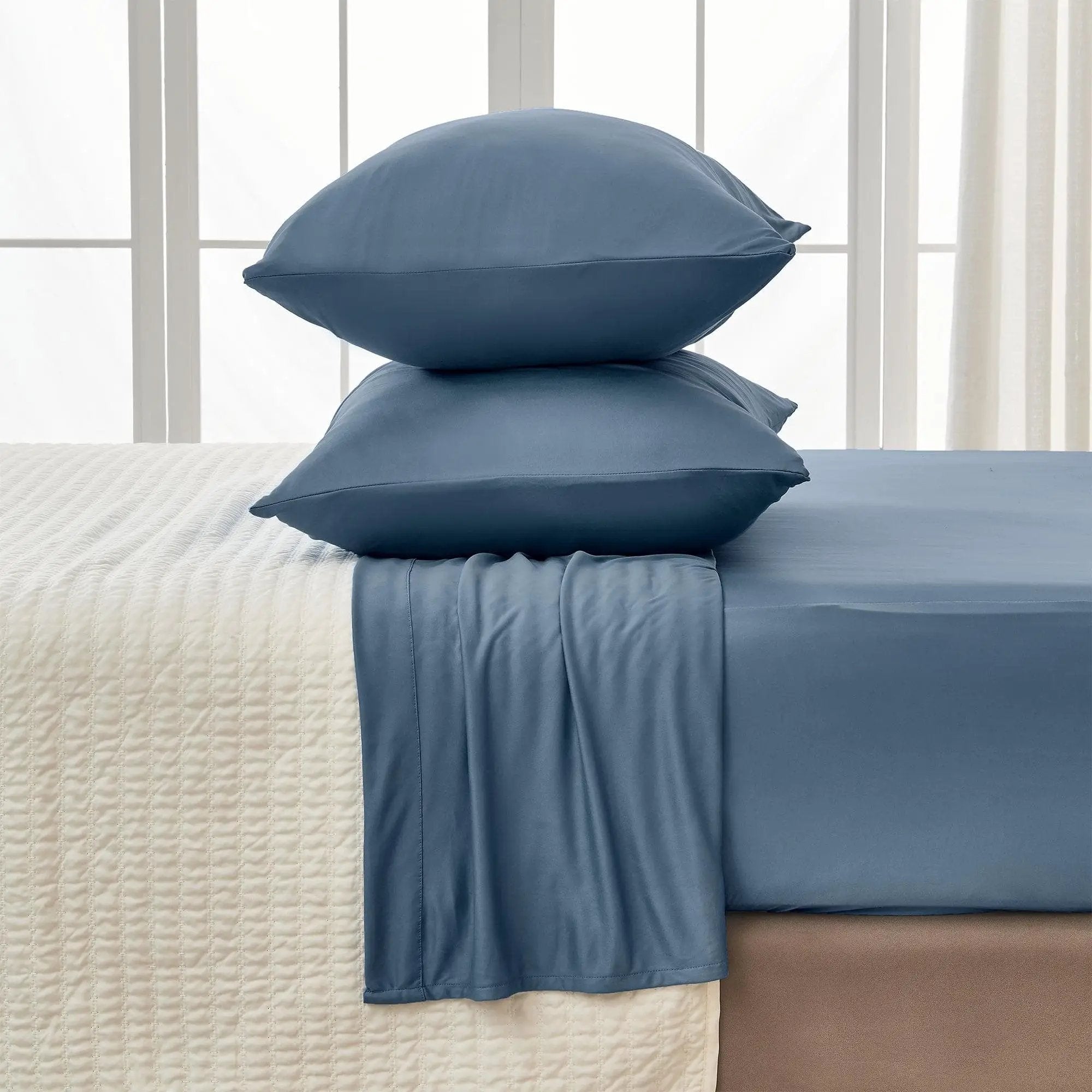 4-Piece Interlock Microfiber Sheet Set - Mackenna Collection