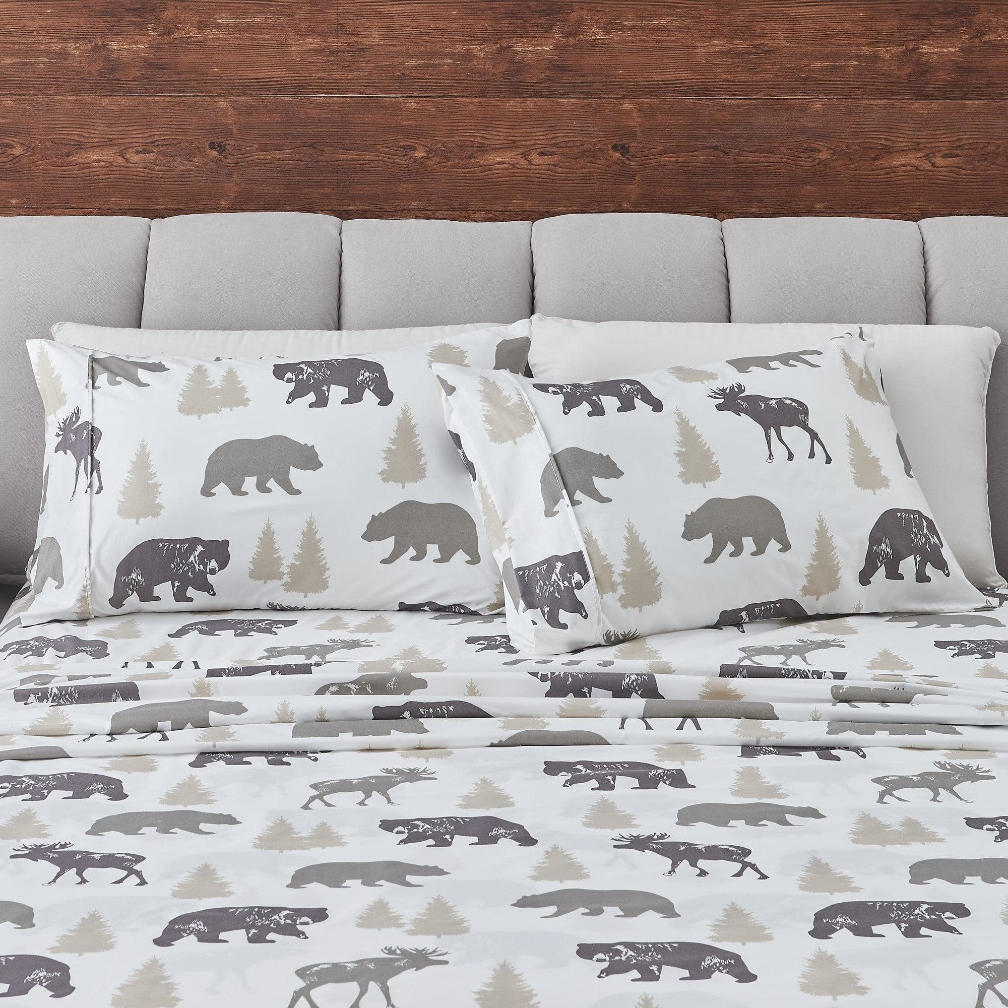 4-Piece Lodge Microfiber Sheet - Mountain Ridge Collection