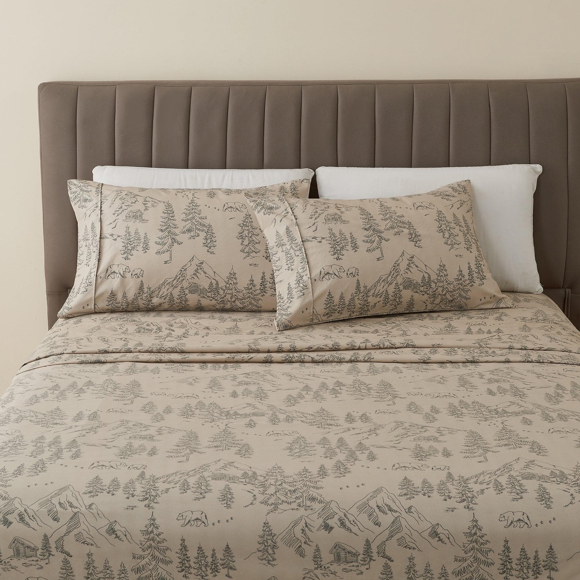 4-Piece Lodge Microfiber Sheet - Mountain Ridge Collection