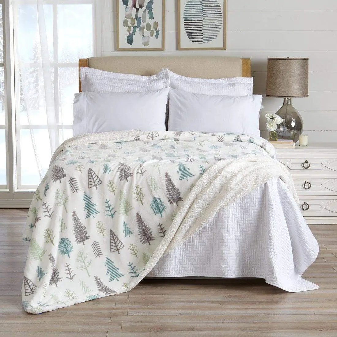 Velvet Plush Sherpa Luxury Bed Blanket - Kinsley Collection