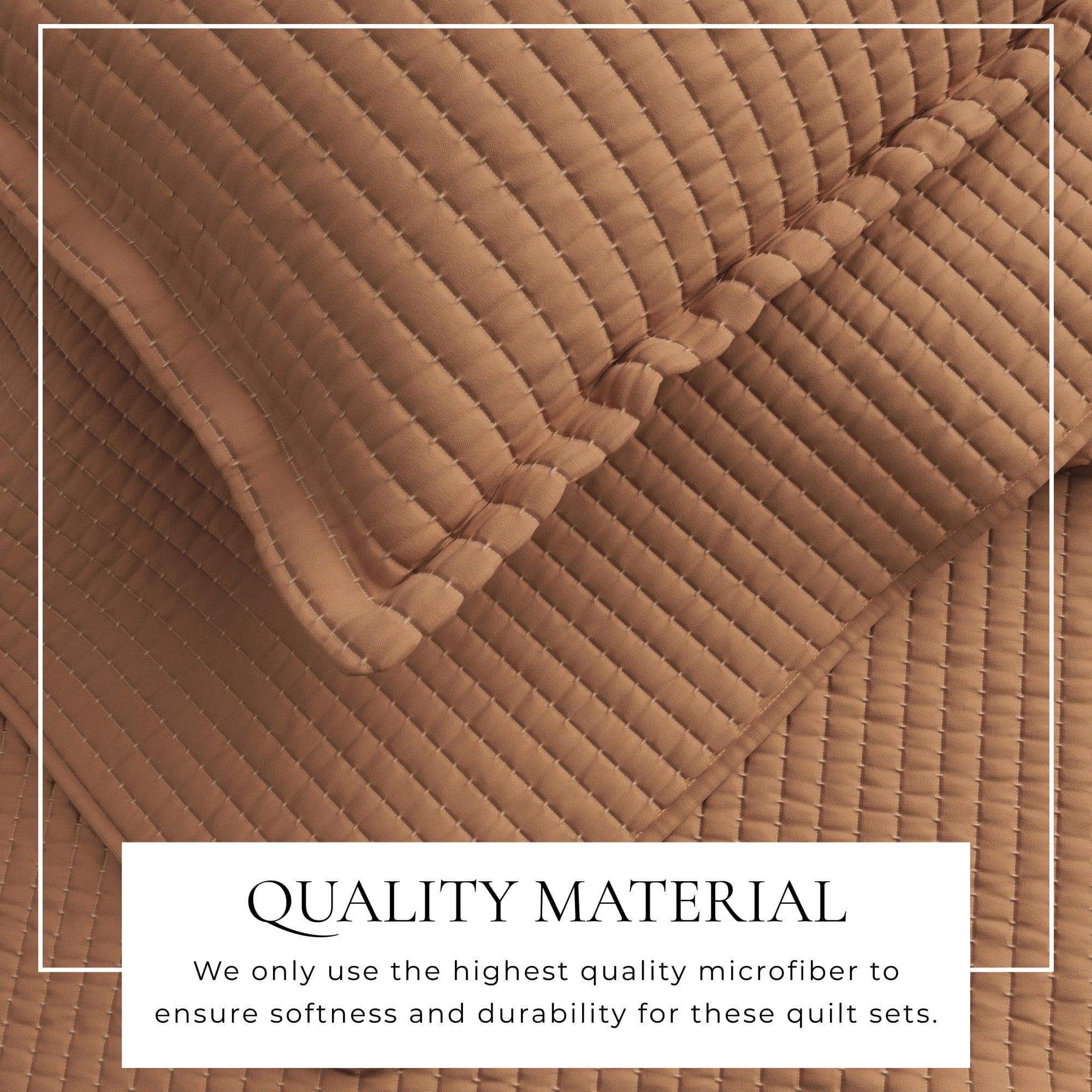 3-Piece Solid Quilt - Alicia Collection