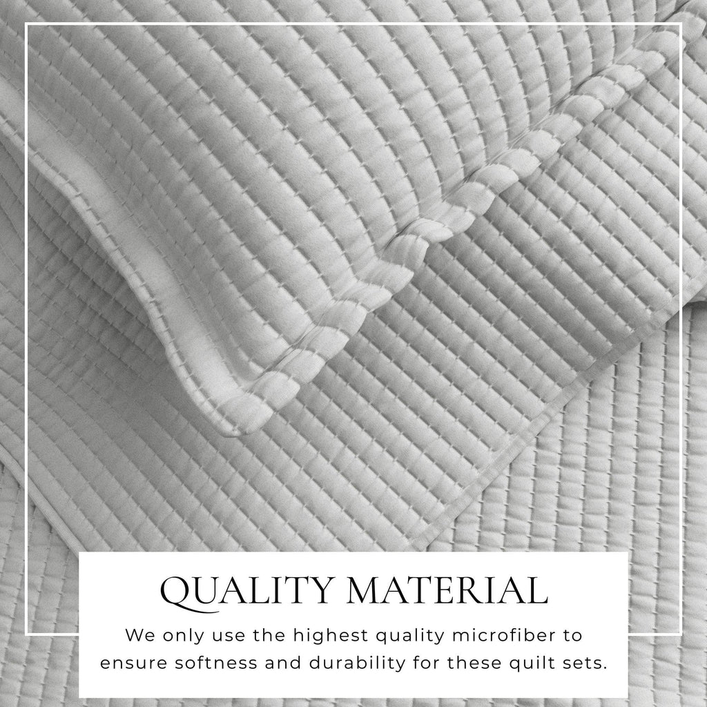 3-Piece Solid Quilt - Alicia Collection