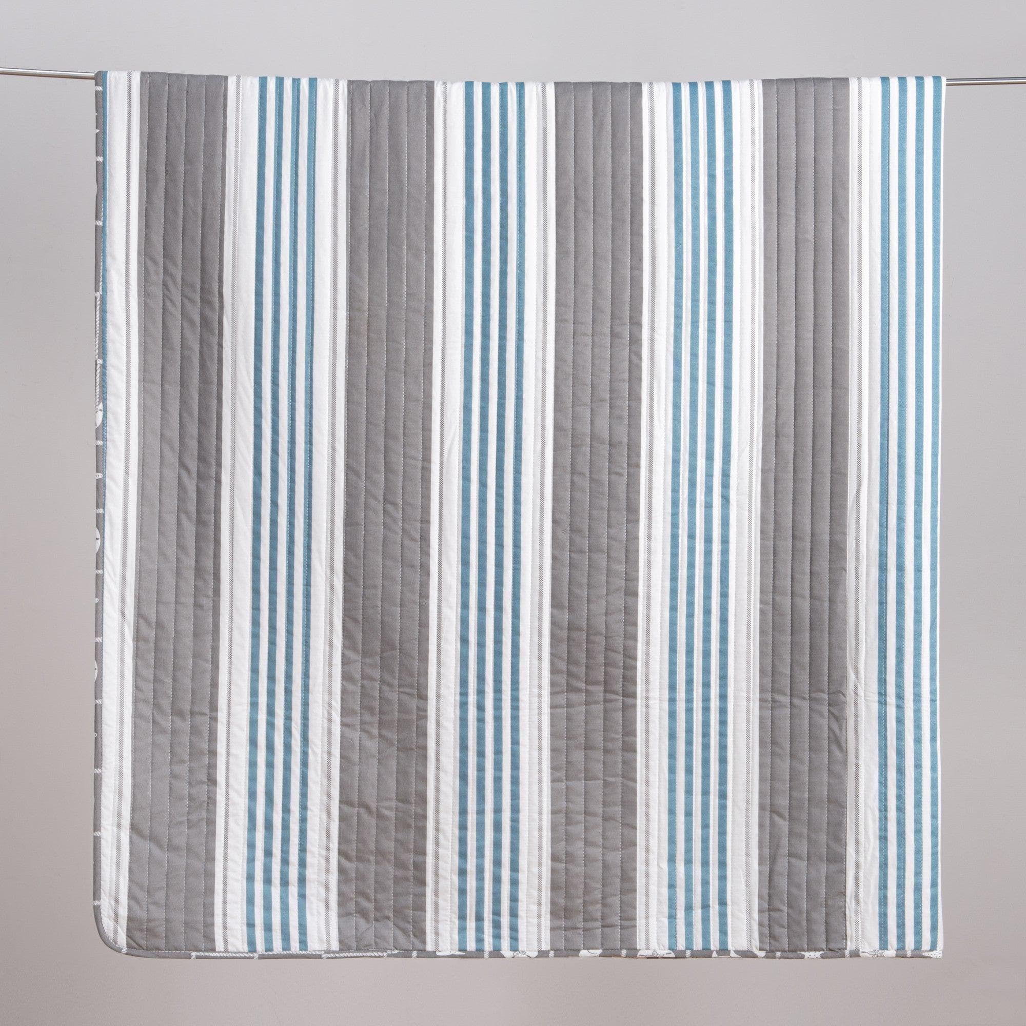 Striped Coral Quilt Set - St. Croix Collection