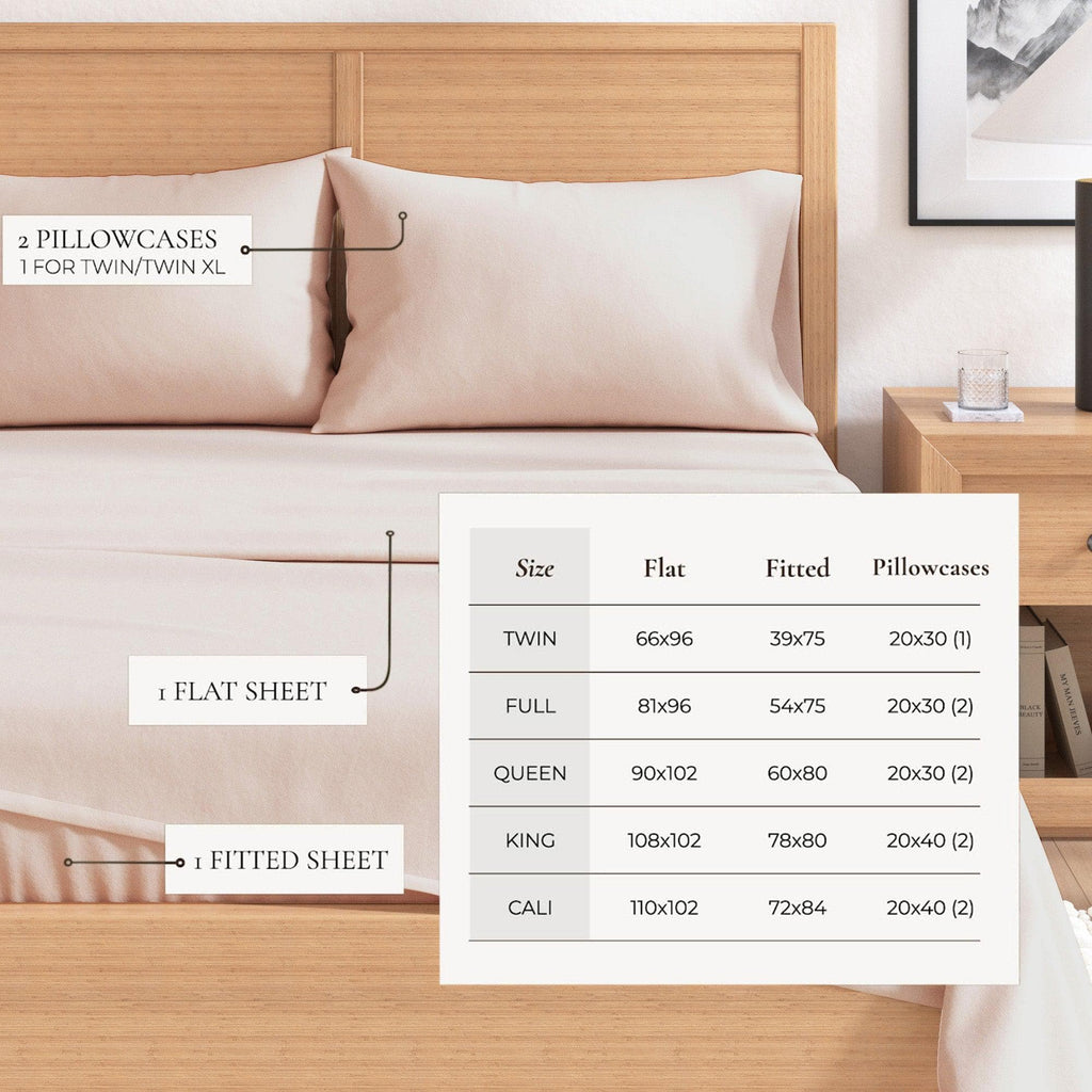 4-Piece Cotton Solid Flannel Sheet - Nordic Collection