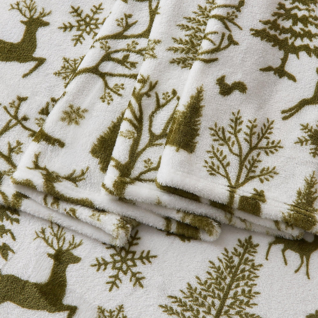 4-Piece Printed Plush Sheet - Velvet Luxe Collection