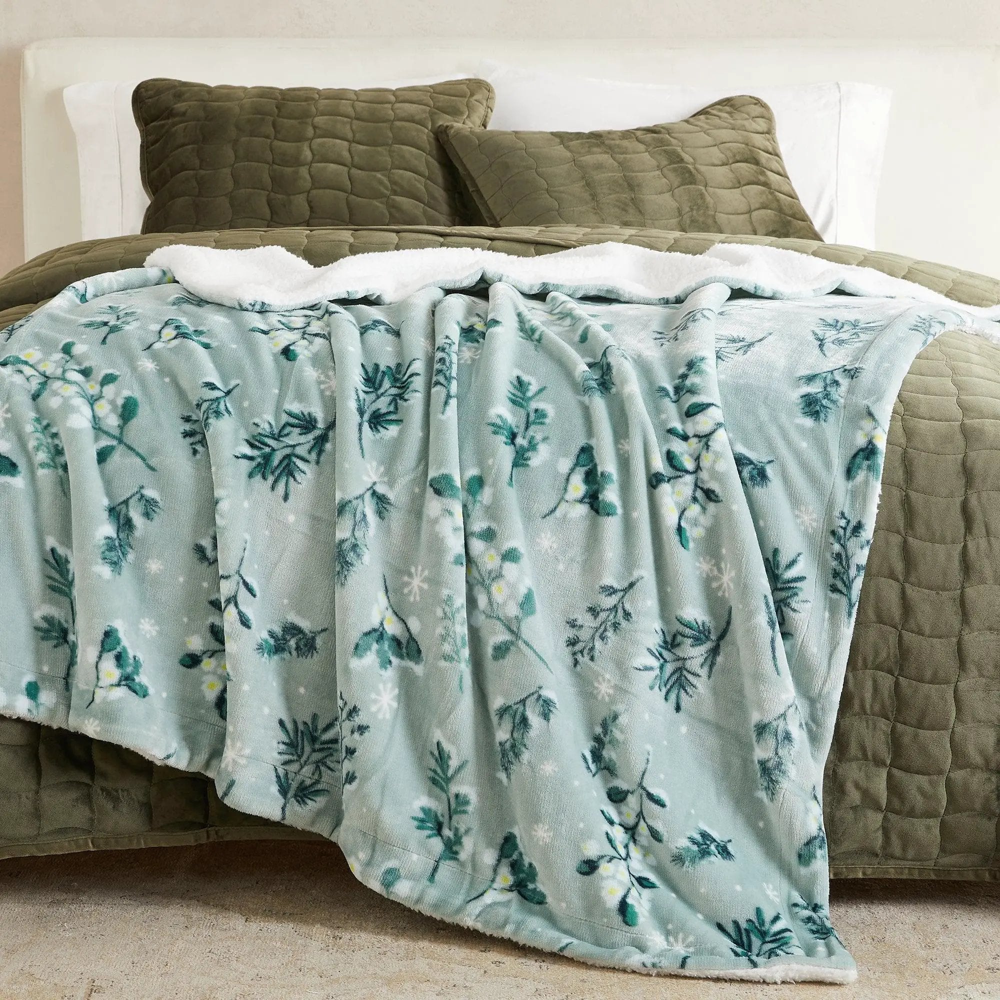 Velvet Plush Sherpa Luxury Bed Blanket - Kinsley Collection