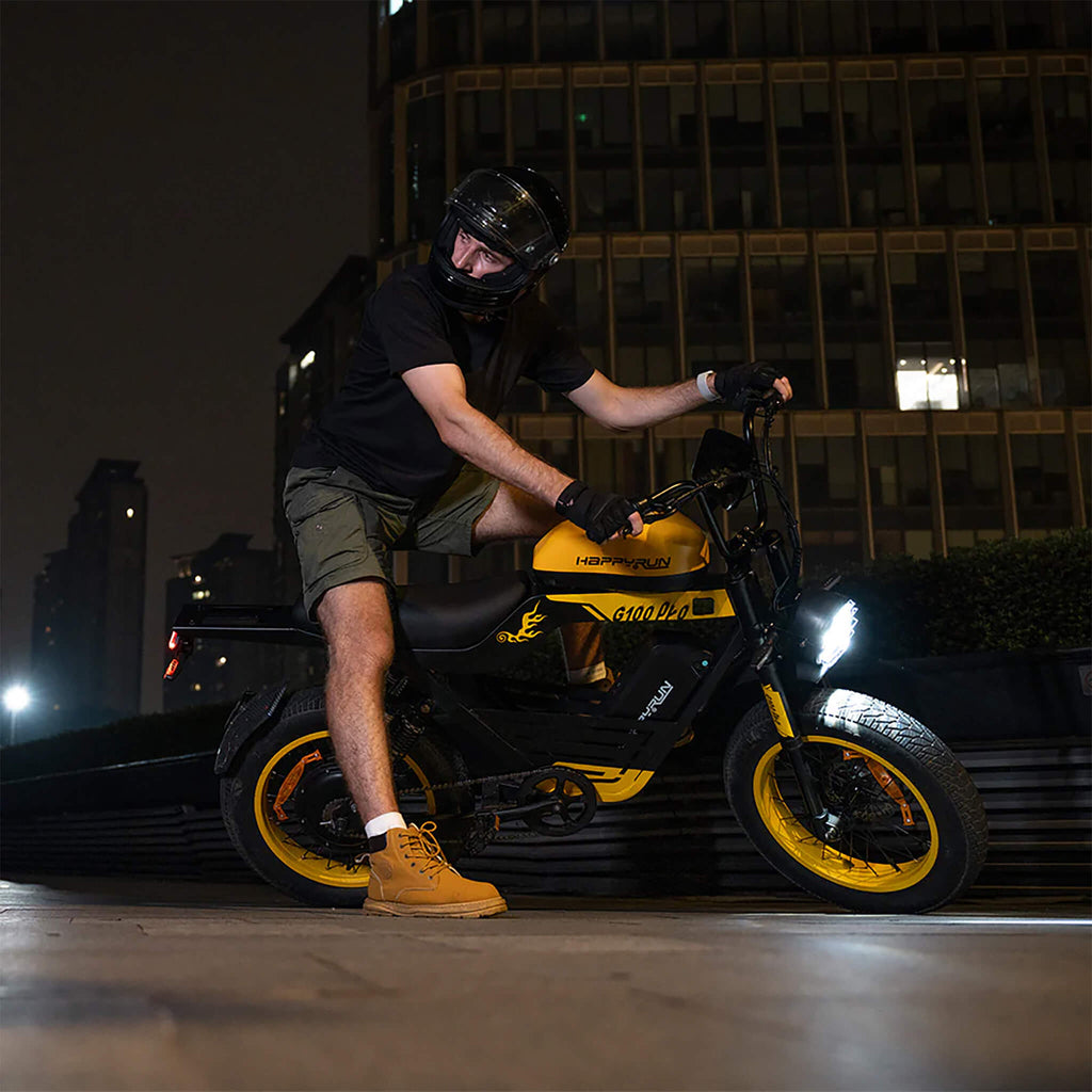 HappyRun G100 (G100 Pro) Long Distance Electric Fat Tire Bike Motorcycle (SAK95715)