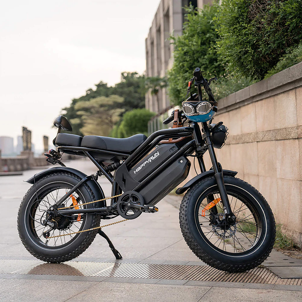 HappyRun G70 (G70 Pro) Long Distance Dual Battery Electric Fat Tire Cargo Bike (SAK81369)