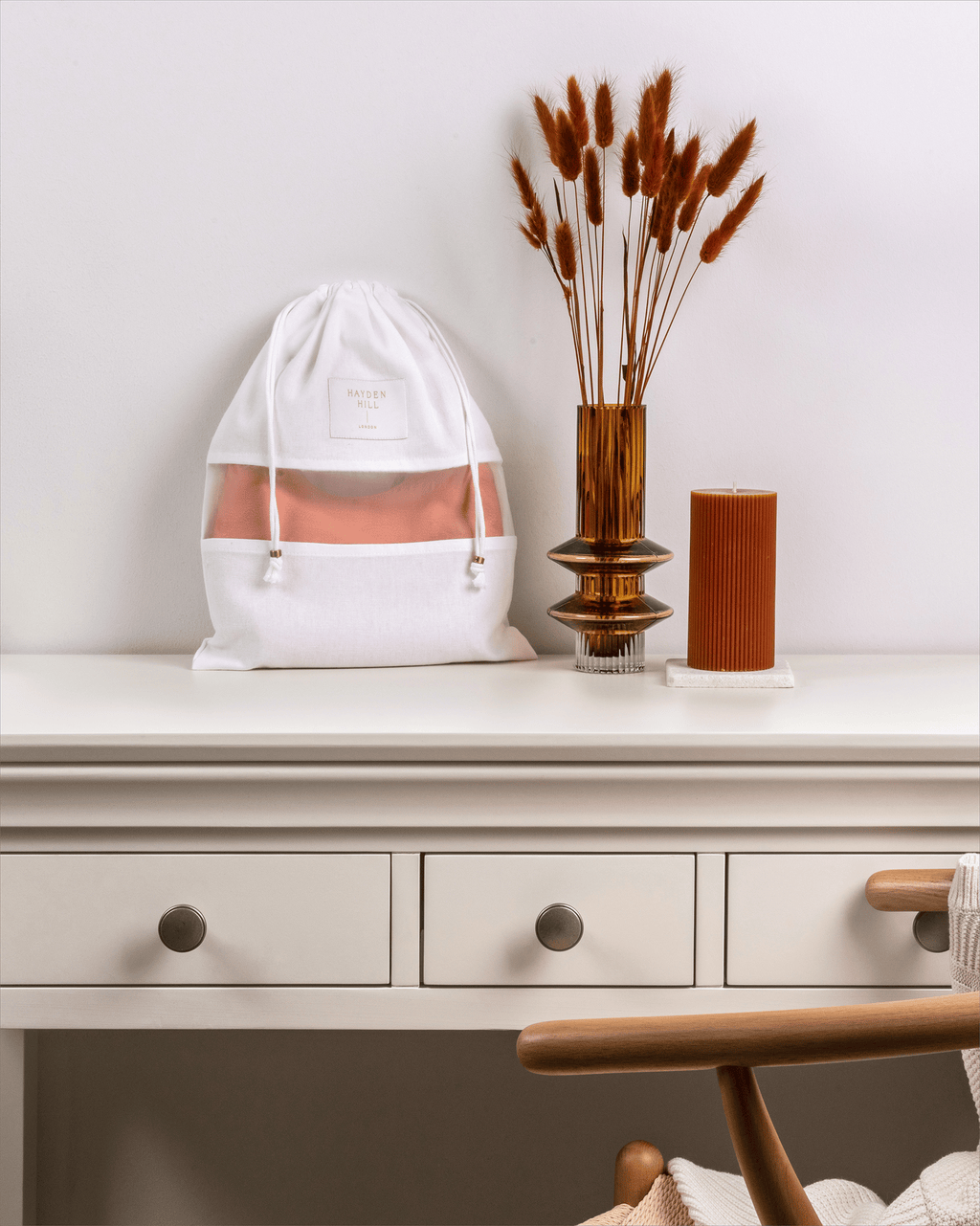 3 Small Organic Cotton Dust Bags