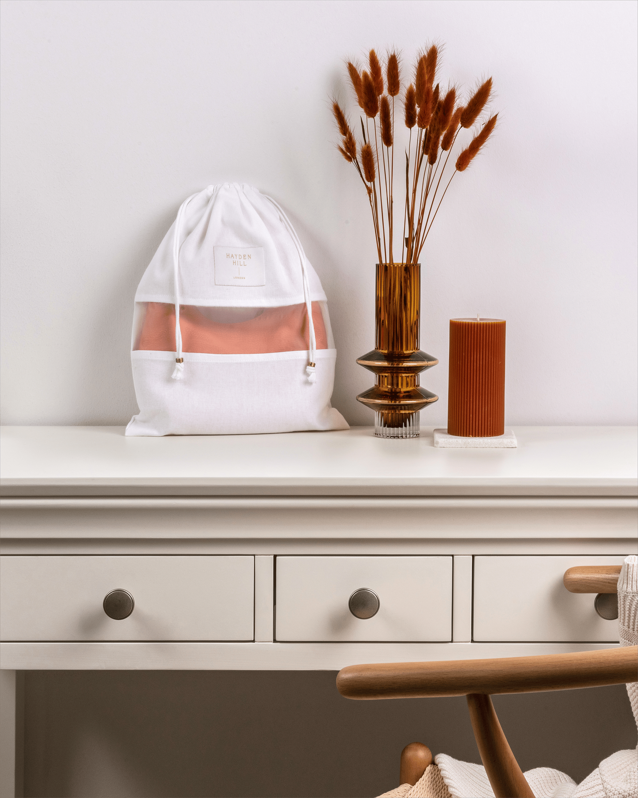 3 Small Organic Cotton Dust Bags