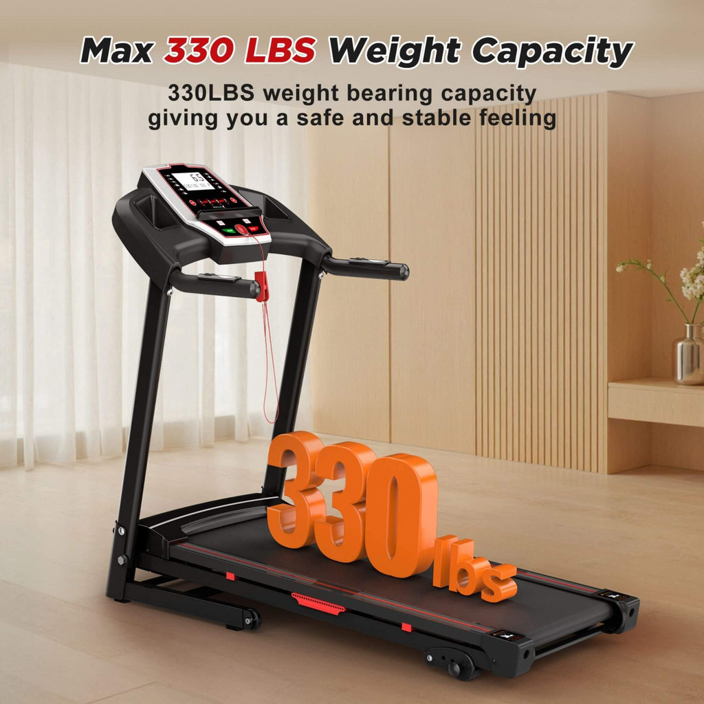 Rovix Portable 3.5HP Space Saving Folding Treadmill W/ Incline & 12 Preset Programs (SAK29735)