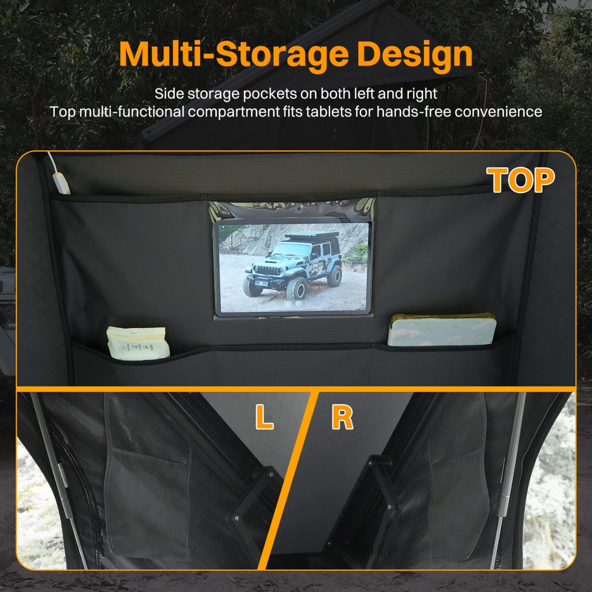 Heavy Duty 2-3 Person Hardshell Rooftop Tent With Ladder (SAK93120)