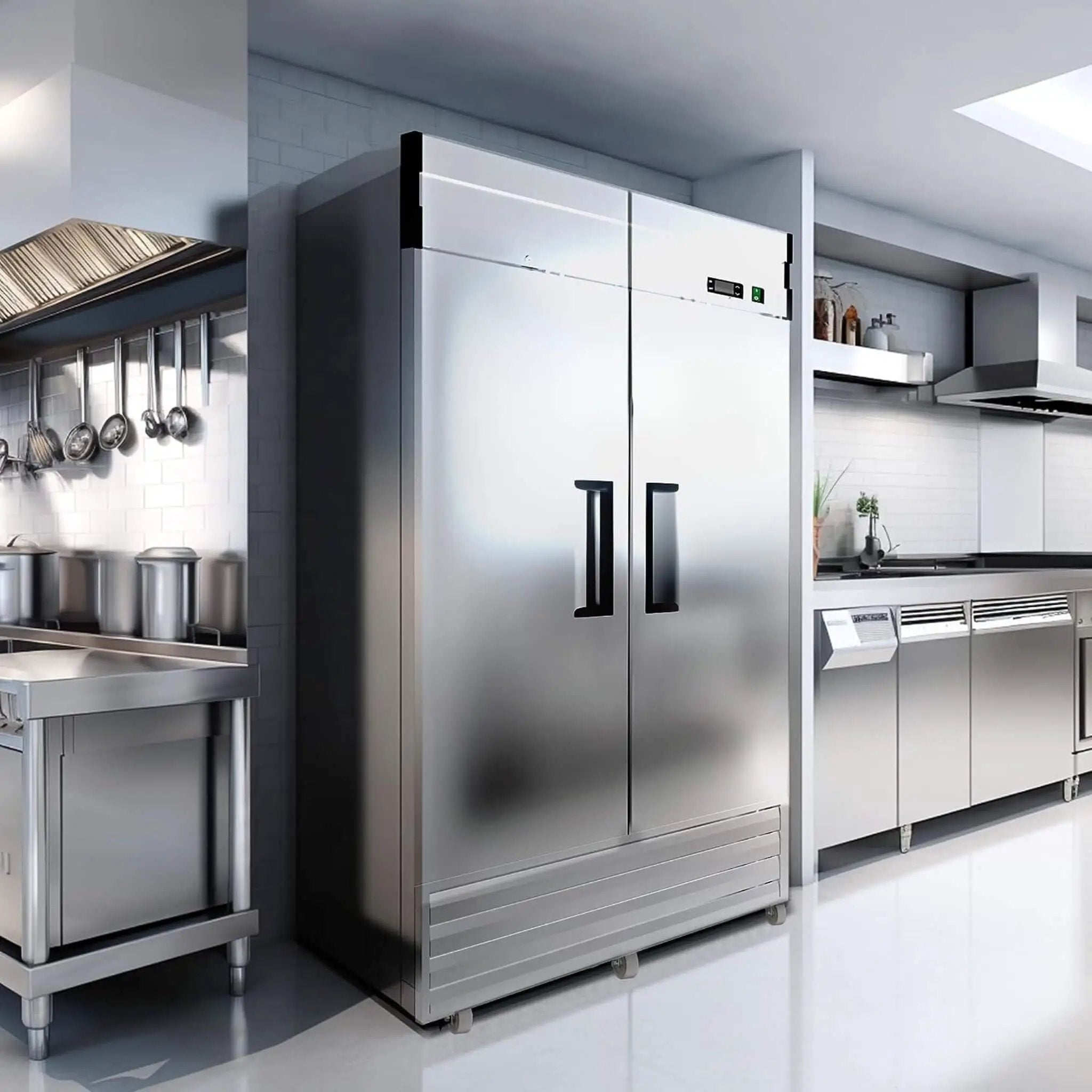 Heavy Duty 54" 2-Door Stainless Steel Commercial Freezer With OmniSmart Temperature Control (SAK91765)