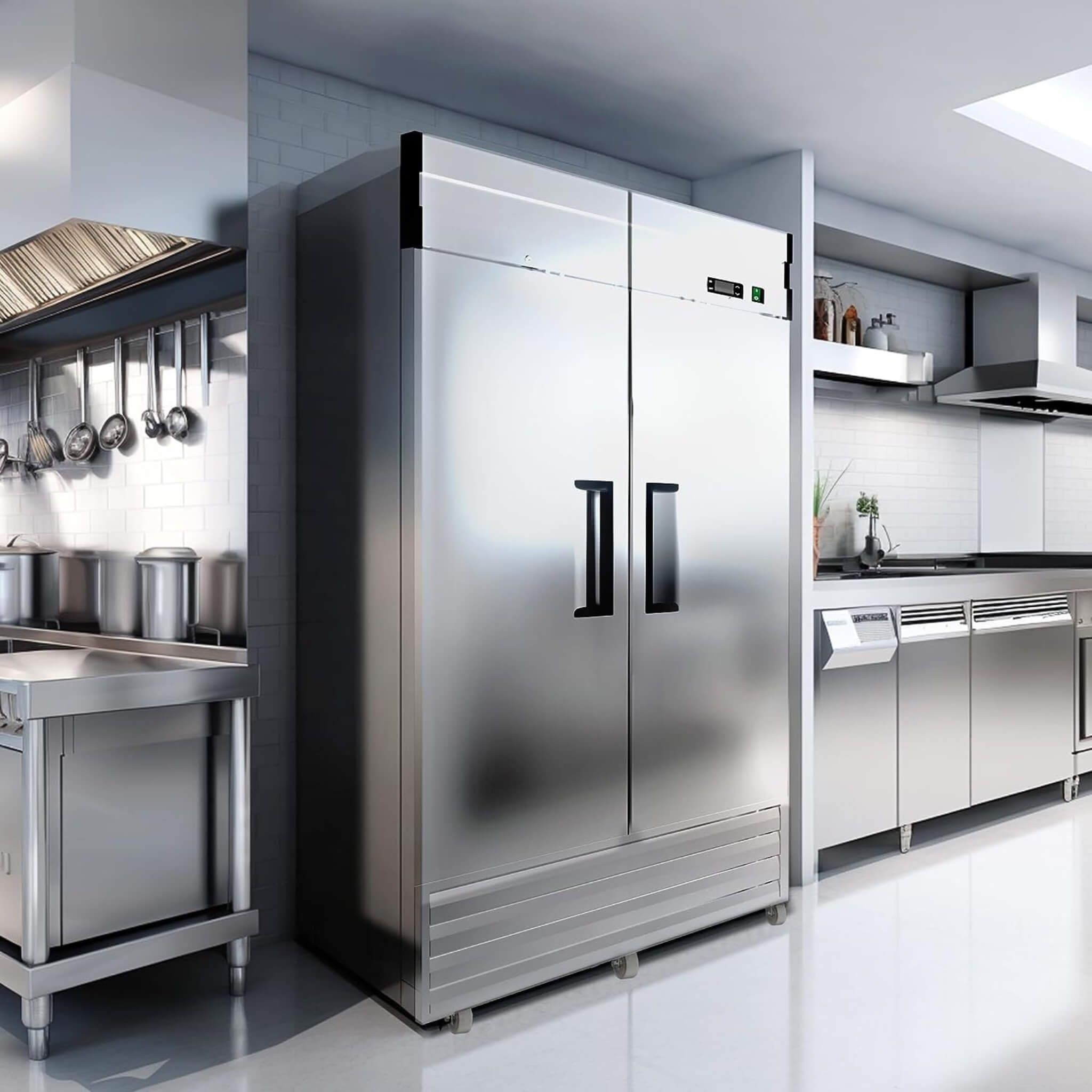 Heavy Duty 54" 2-Door Stainless Steel Commercial Freezer With OmniSmart Temperature Control (SAK91765)