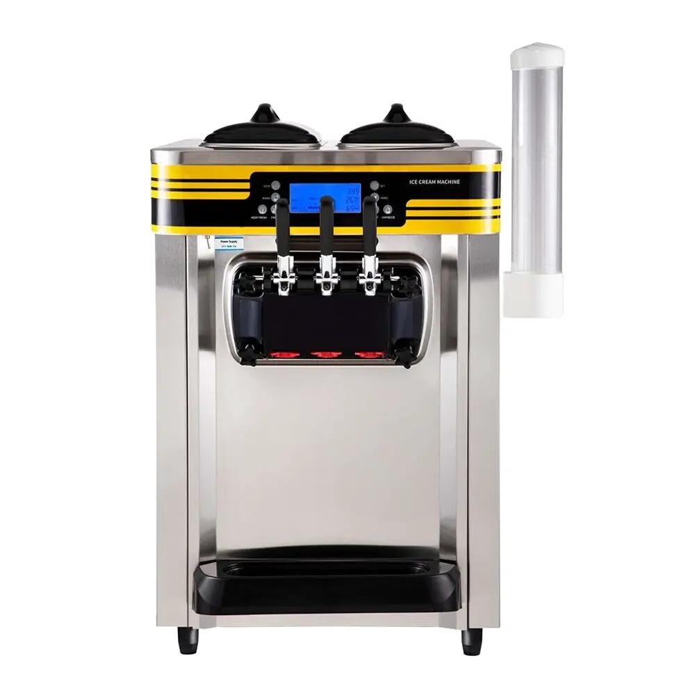 Heavy Duty Commercial 3 Flavor Countertop Soft Serve Ice Cream Maker Machine, 2350W (91803572)