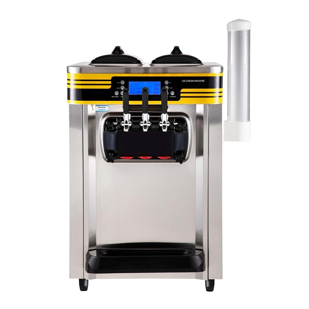 Heavy Duty Commercial 3 Flavor Countertop Soft Serve Ice Cream Maker Machine, 2350W (91803572)