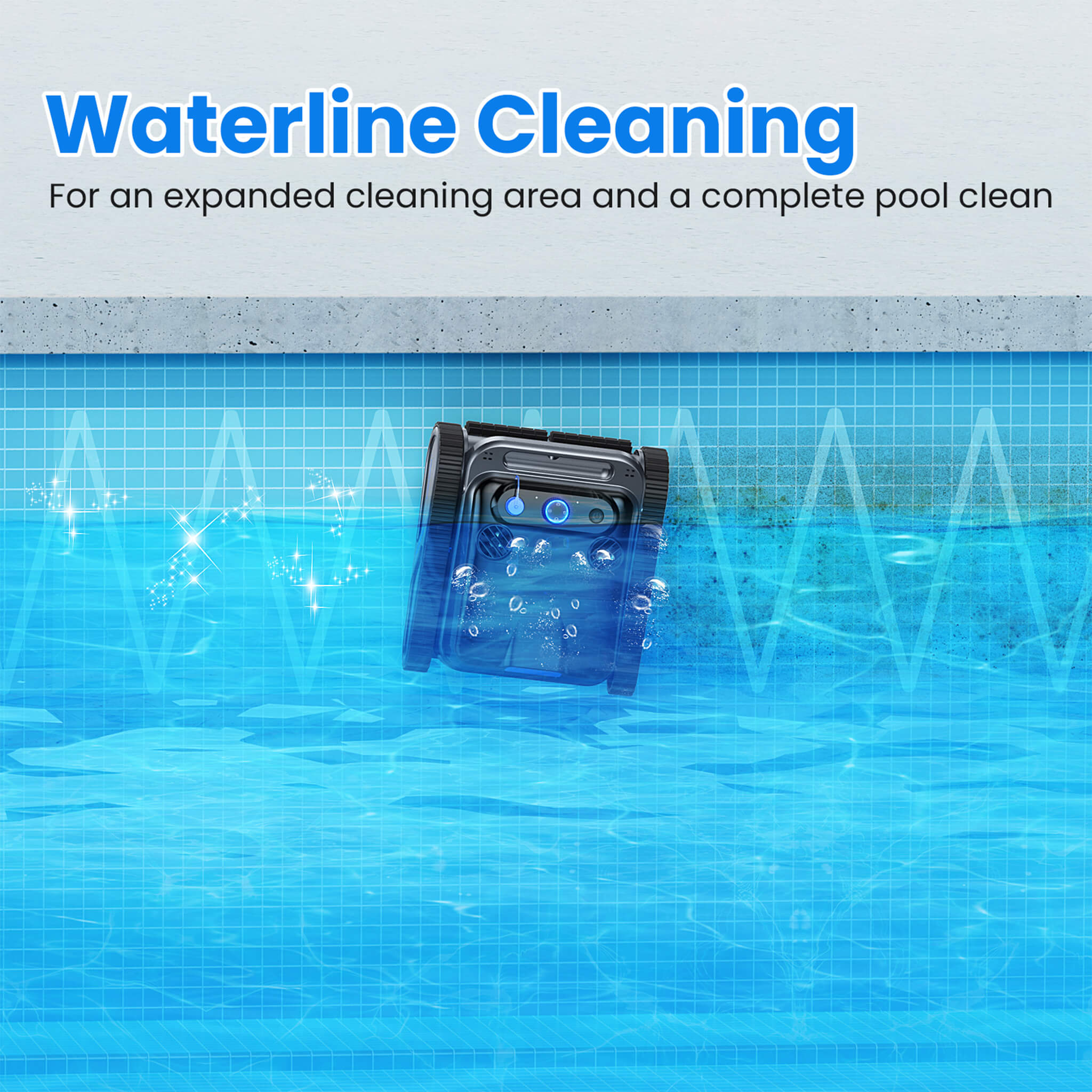 Heavy Duty Cordless Wall Climbing Robotic Pool Vacuum Cleaner (SAK80239)