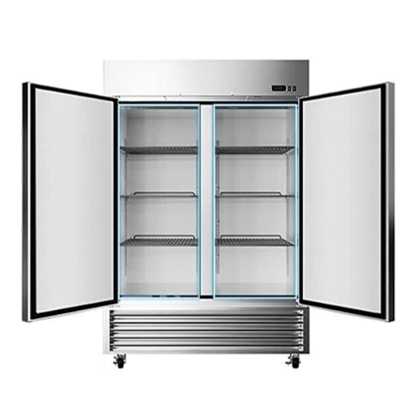 Large 49 Cu.Ft. Two Door Stainless Steel Commercial Industrial Restaurant Freezer, 54" (SAK57246)