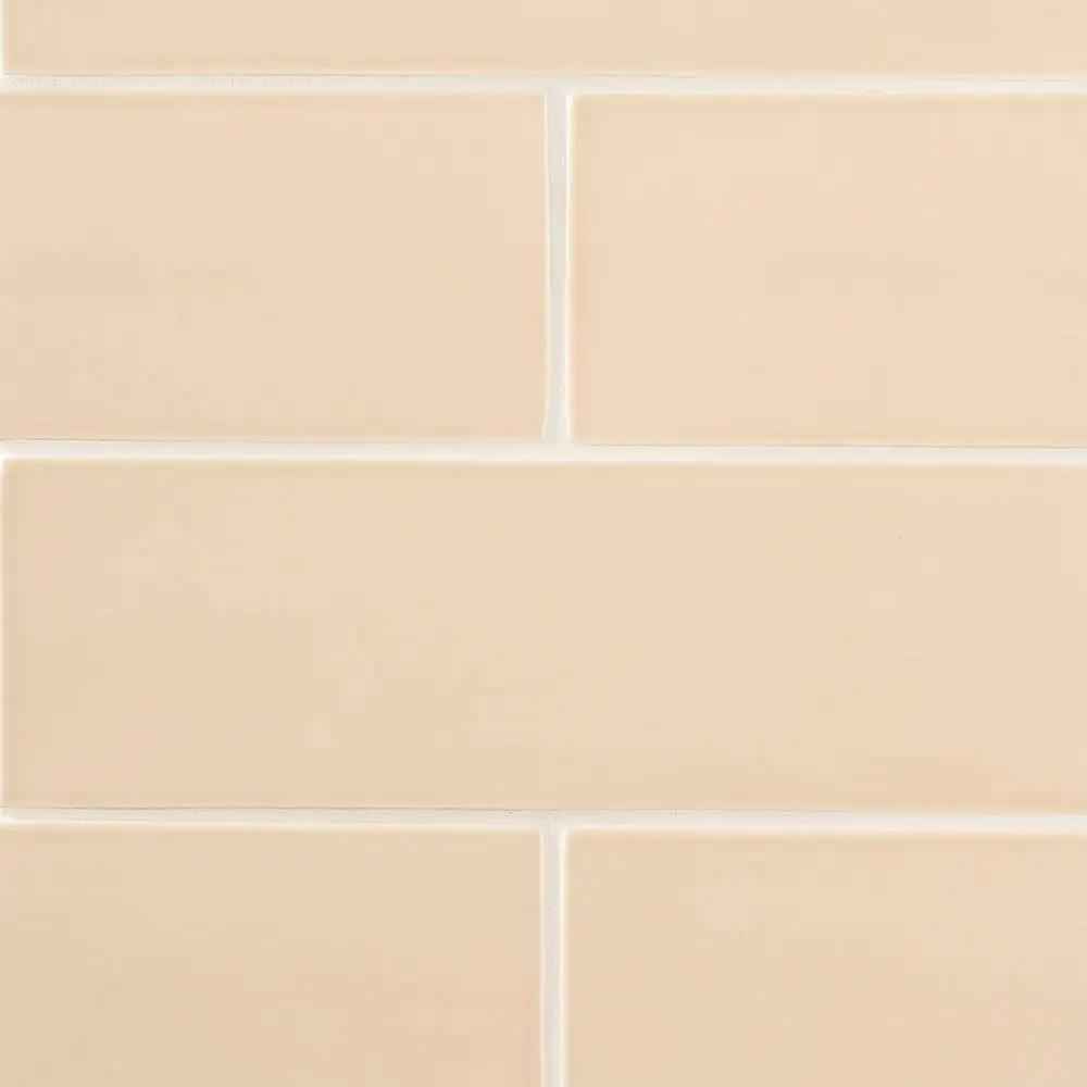 Caramel Glossy Subway Ceramic Tiles 4x12