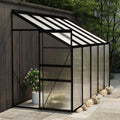 [04x10FT] IKY Premium Anthracite Aluminum Walk-In Greenhouse With Galvanized Base Frame (95247513)