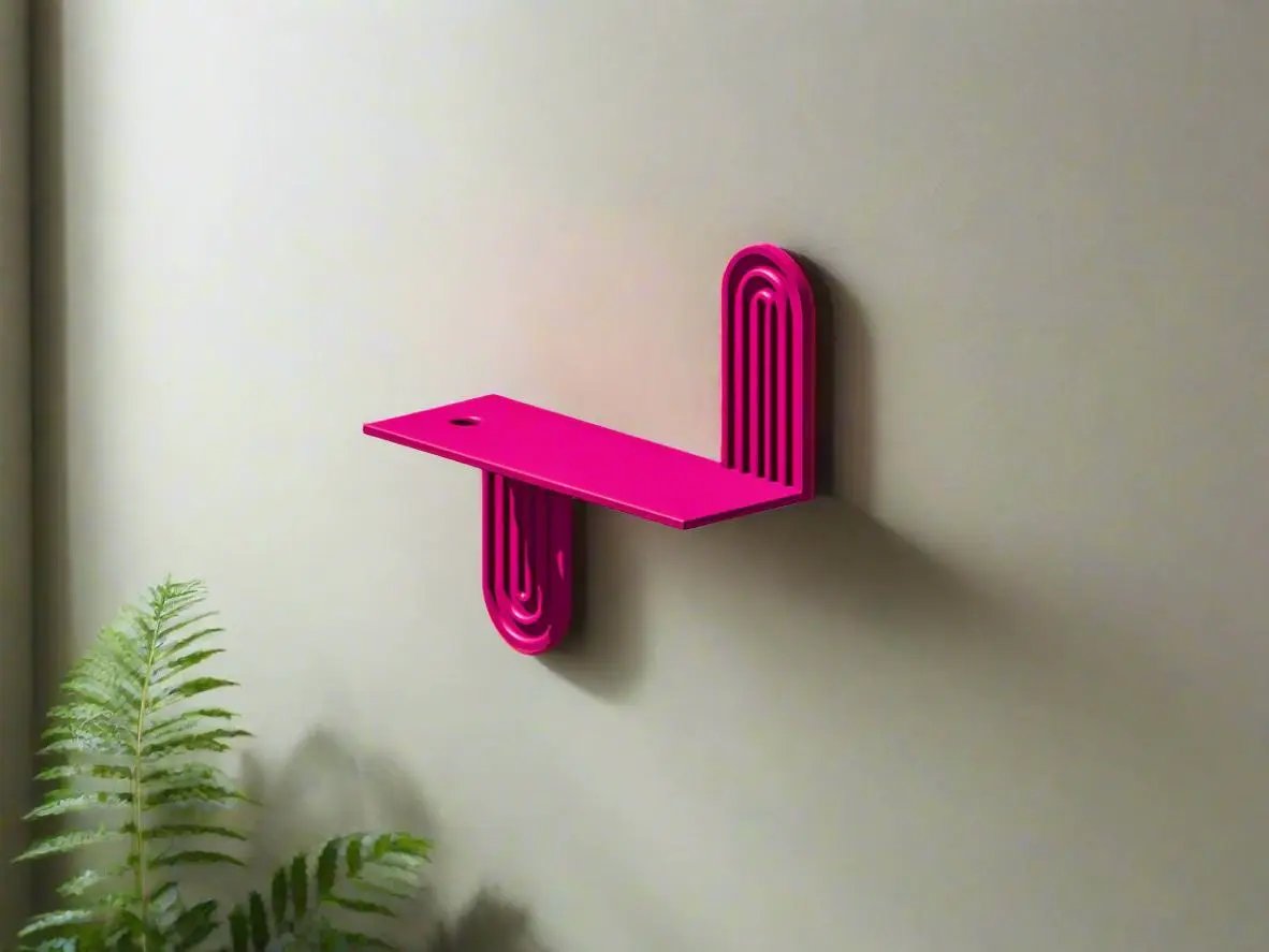 Modern Floating Wall Shelf, Unique Arch Oval Home Decor, 3D Printed Propagation or Reed Diffuser Shelf, Wall Shelf Catchall, Entryway Decor