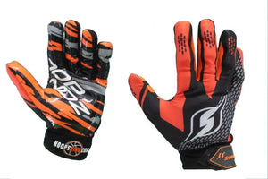 Hoop Handz Weighted Basketball Gloves pair by HoopsKing, orange/black, for basketball training