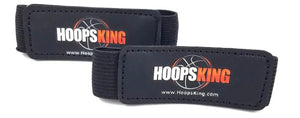 HoopsKing No Palm Dribbling & Shooting Palm Aid (Pair); black basketball dribbling straps with HoopsKing logo.
