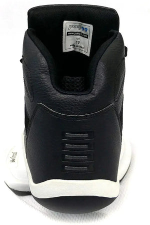 Jump 99 plyometric training shoes by HoopsKing; black upper with white sole for vertical jump training equipment