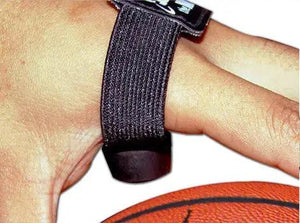 HoopsKing No Palm Dribbling & Shooting Palm Aid (Pair), black finger strap basketball training aid