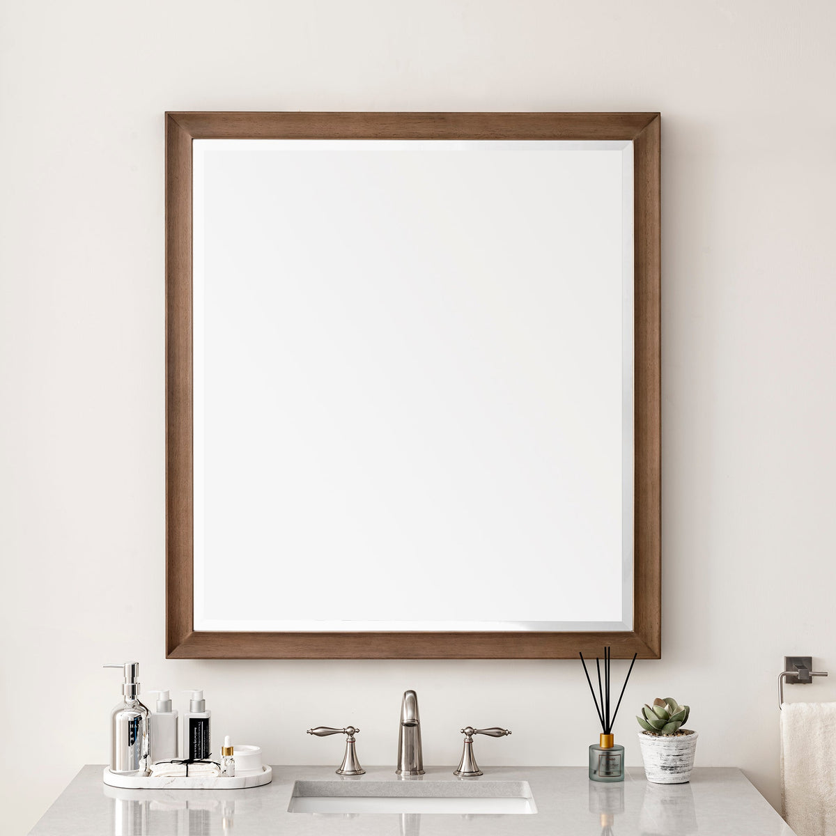 James Martin Glenbrooke 36" Mirror, Whitewashed Walnut