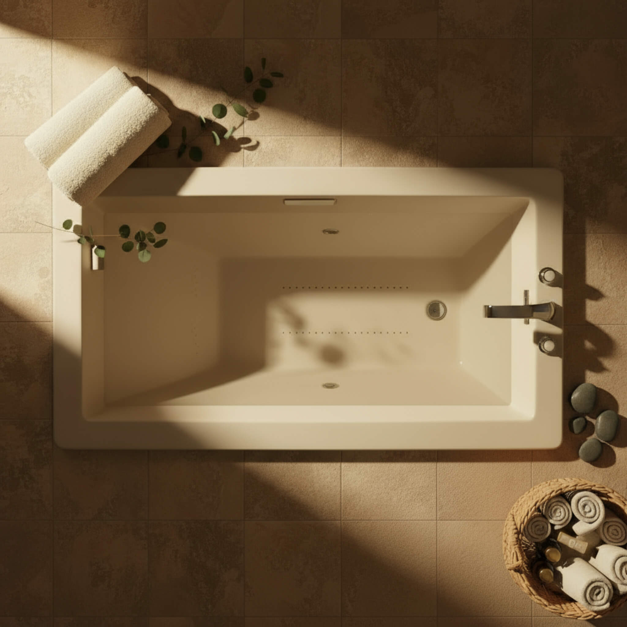 Jacuzzi Elara 66" Rectangle Drop-In Whirlpool Bath [JELL6636WLR2HXWW/YY] (SAK42318)