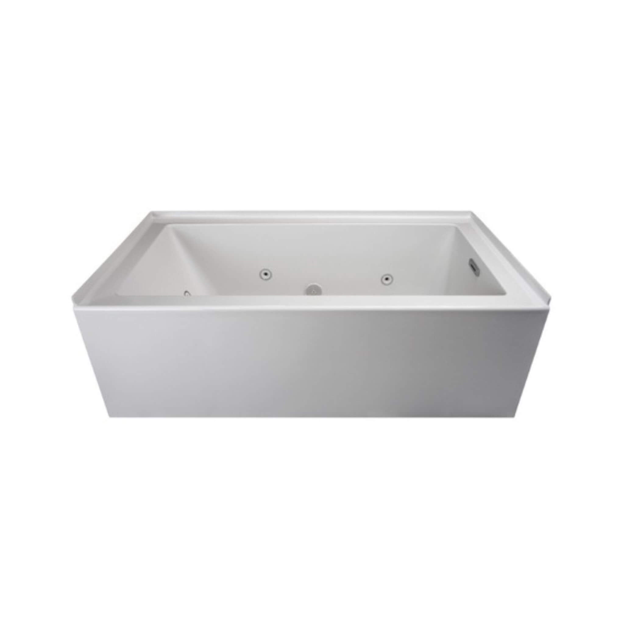 Jacuzzi Linea 60" Luxury 3 Wall Alcove Whirlpool Bath With 8 Adjustable Jets [JLNS6032WRL2XXWW/YY] (SAK19326)