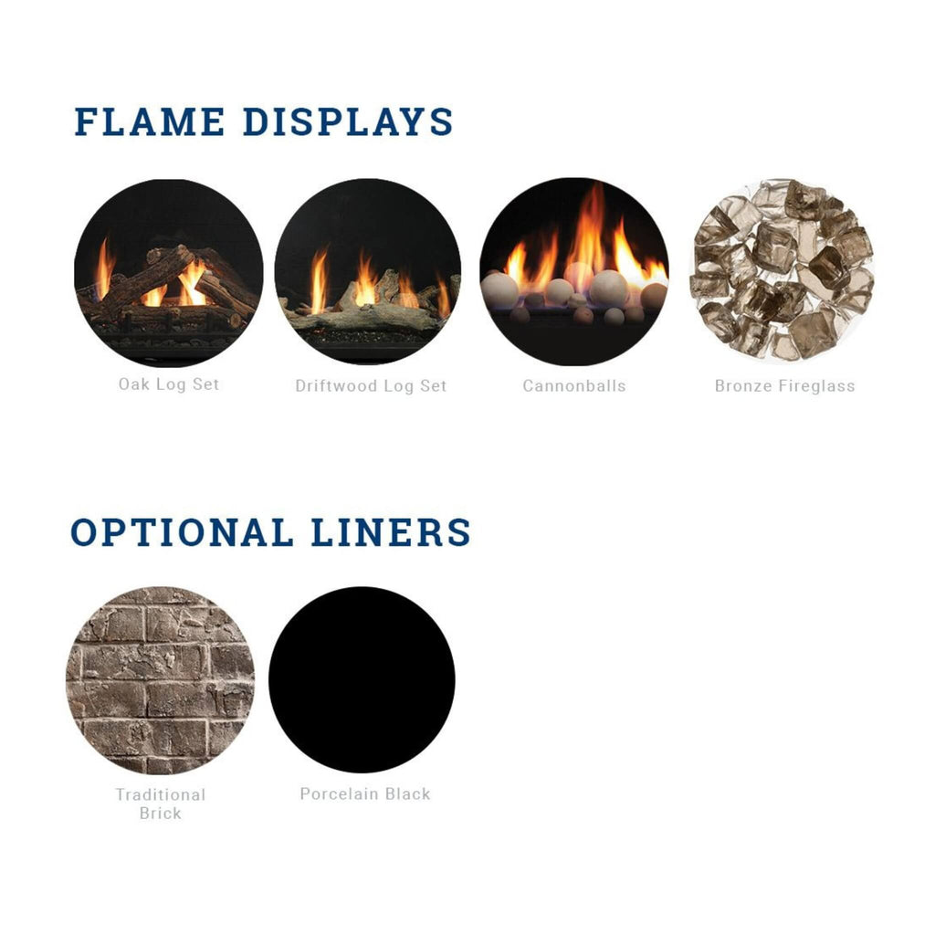 Kingsman Atrium 42" Clean View Peninsula Direct Vent Gas Fireplace (SAK30489)