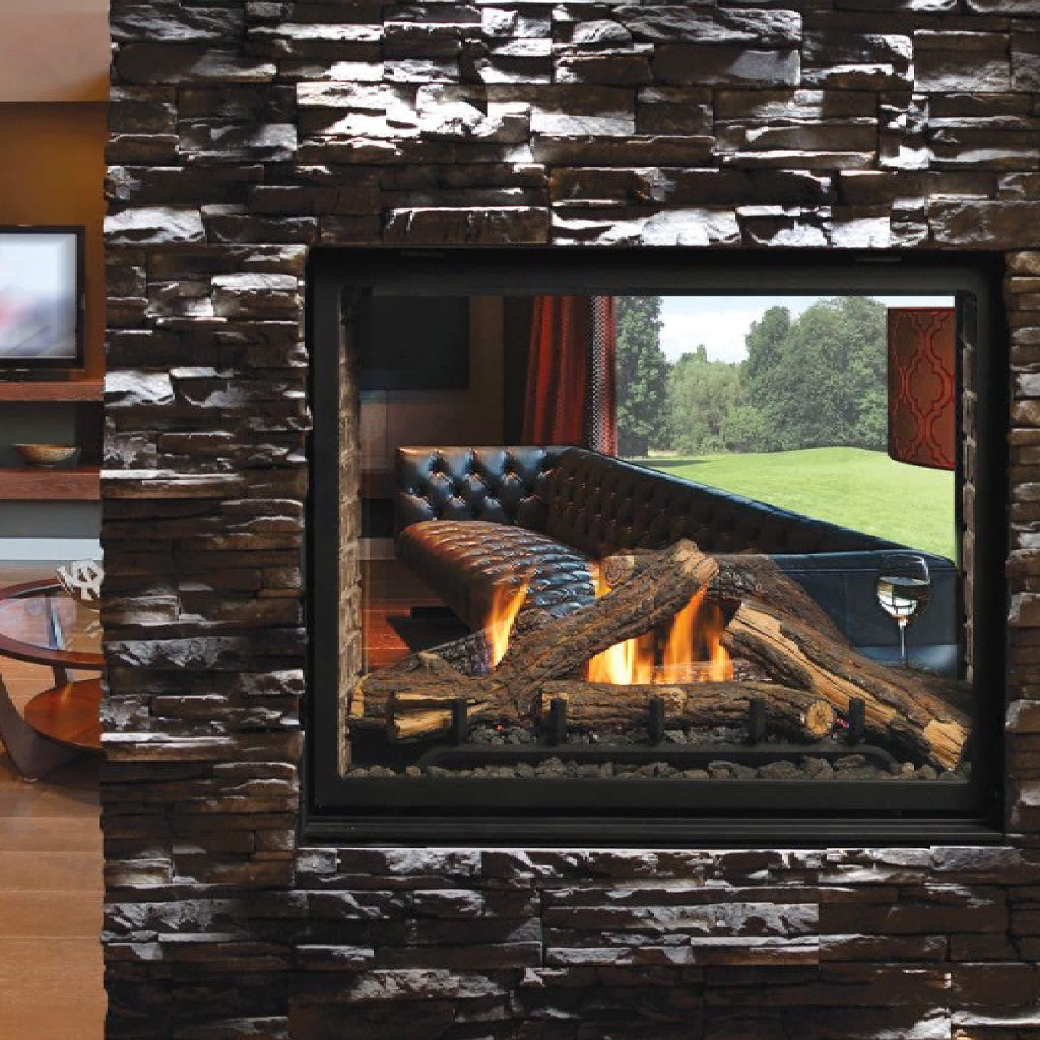 Kingsman Bentley ST 43" Zero Clearance Direct Vent Gas Fireplace (SAK41689)