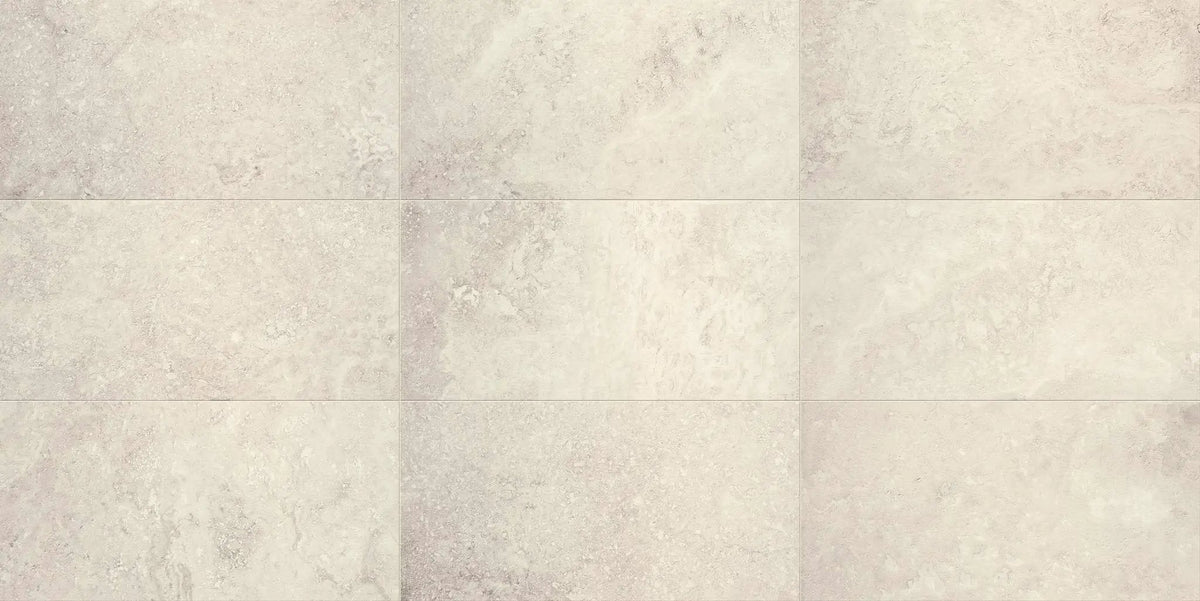 Trail Cross Cut Pearl Travertine Look Porcelain Tiles 12x24