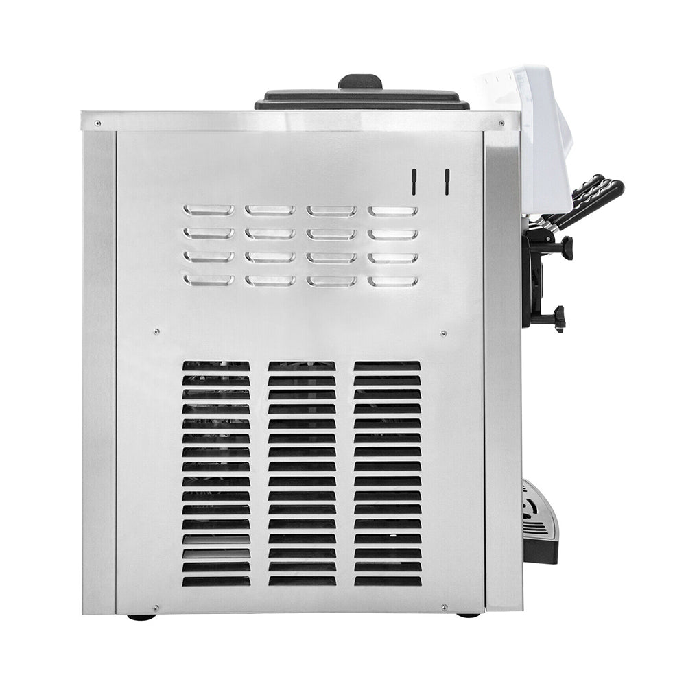 Large Double Hopper Commercial Soft Serve Ice Cream Maker Machine W/ 3 Flavors, 18-28 L/H (98371425)