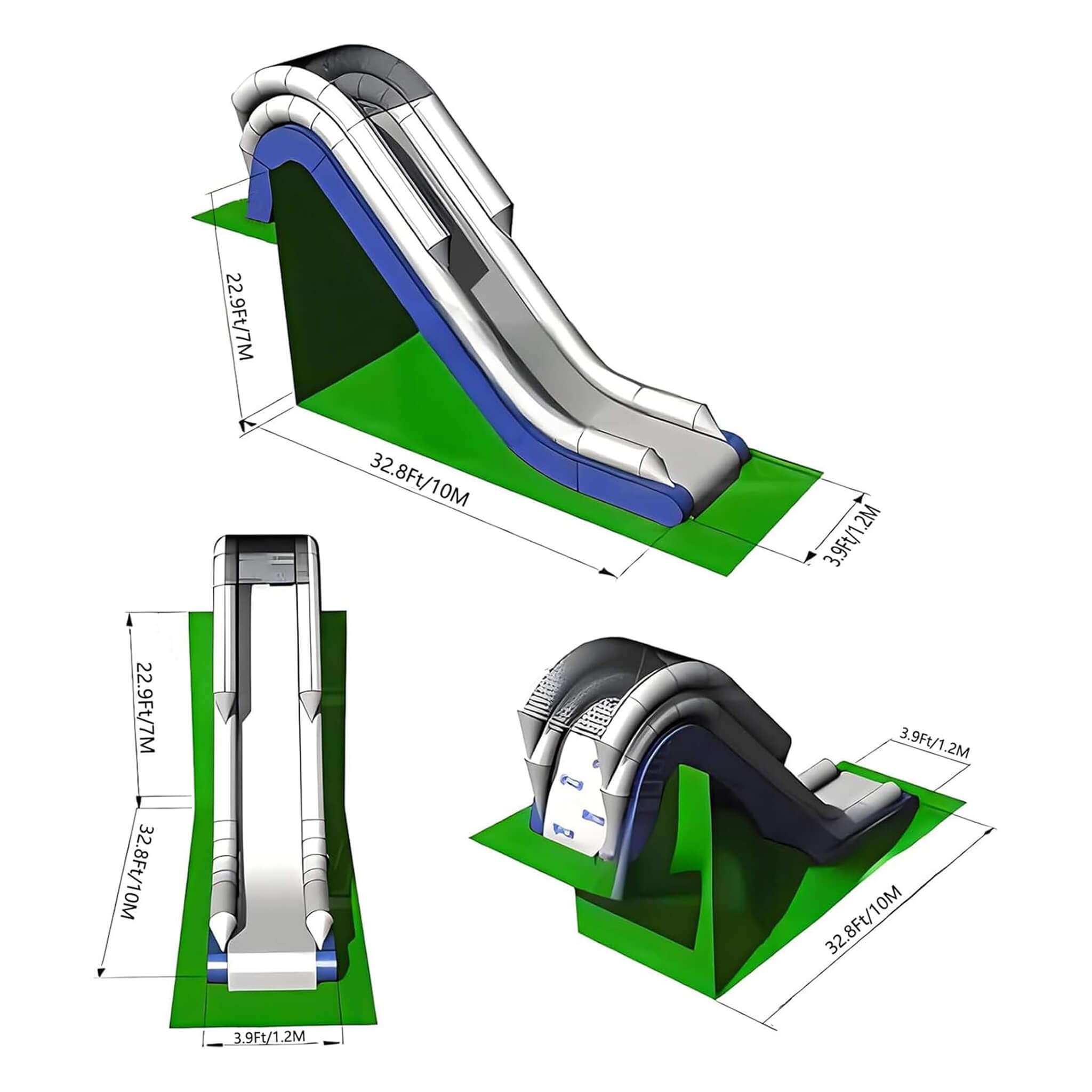 Large Inflatable Yacht Waterslide With Air Pump For Pools, Lakes And Rivers (SAK57374)