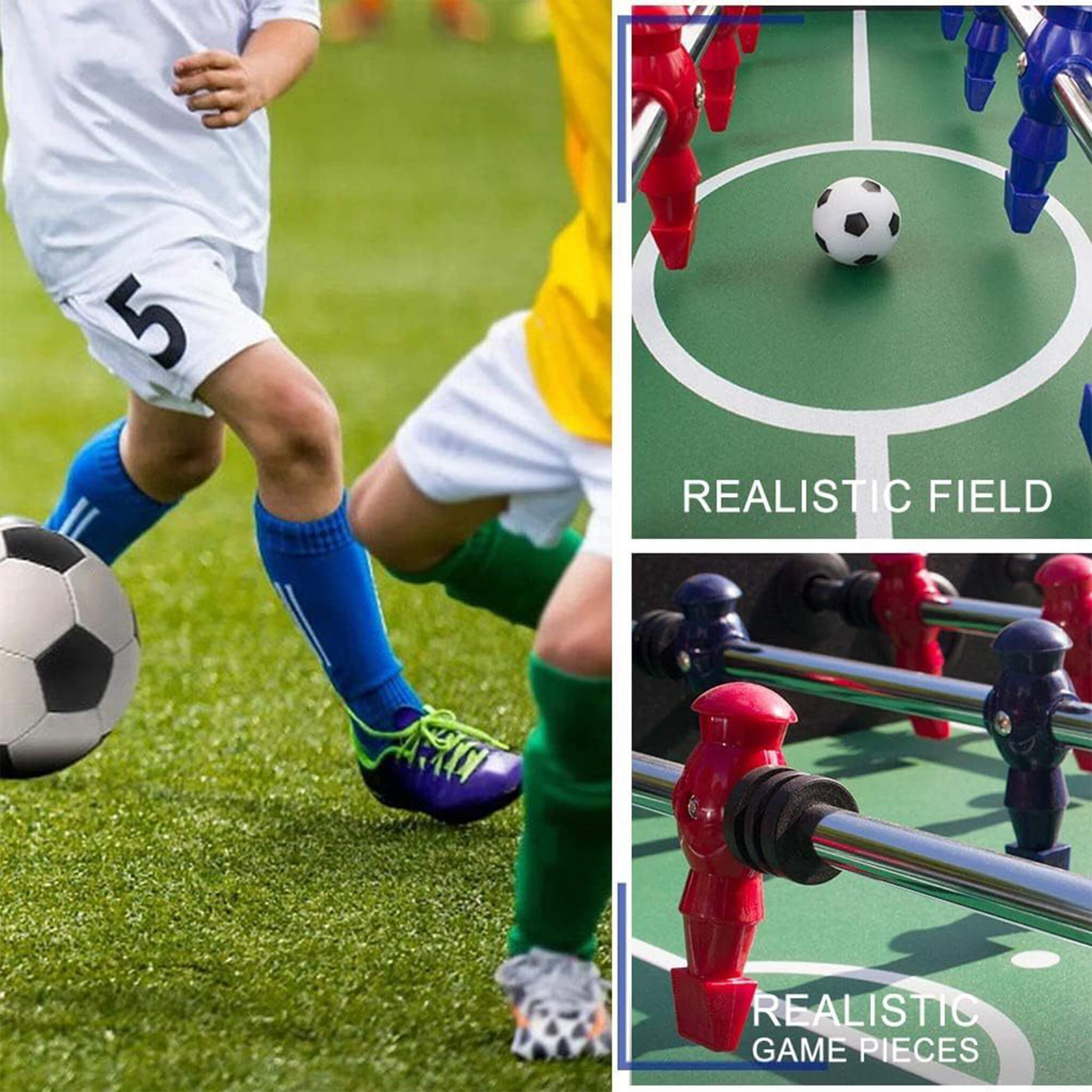 Large Premium Full-Size Soccer Foosball Game Table (SAK96312)