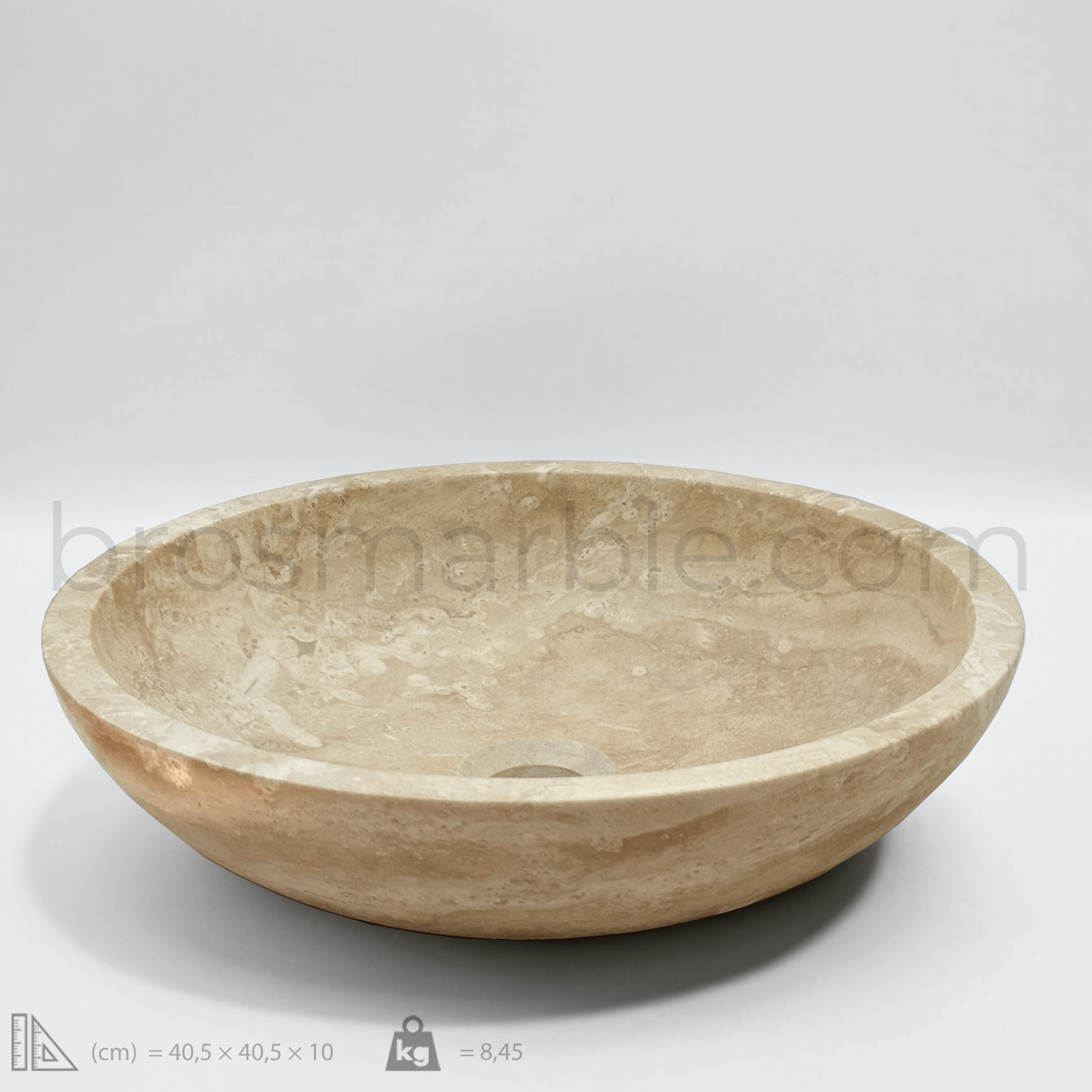 Light Travertine Sink