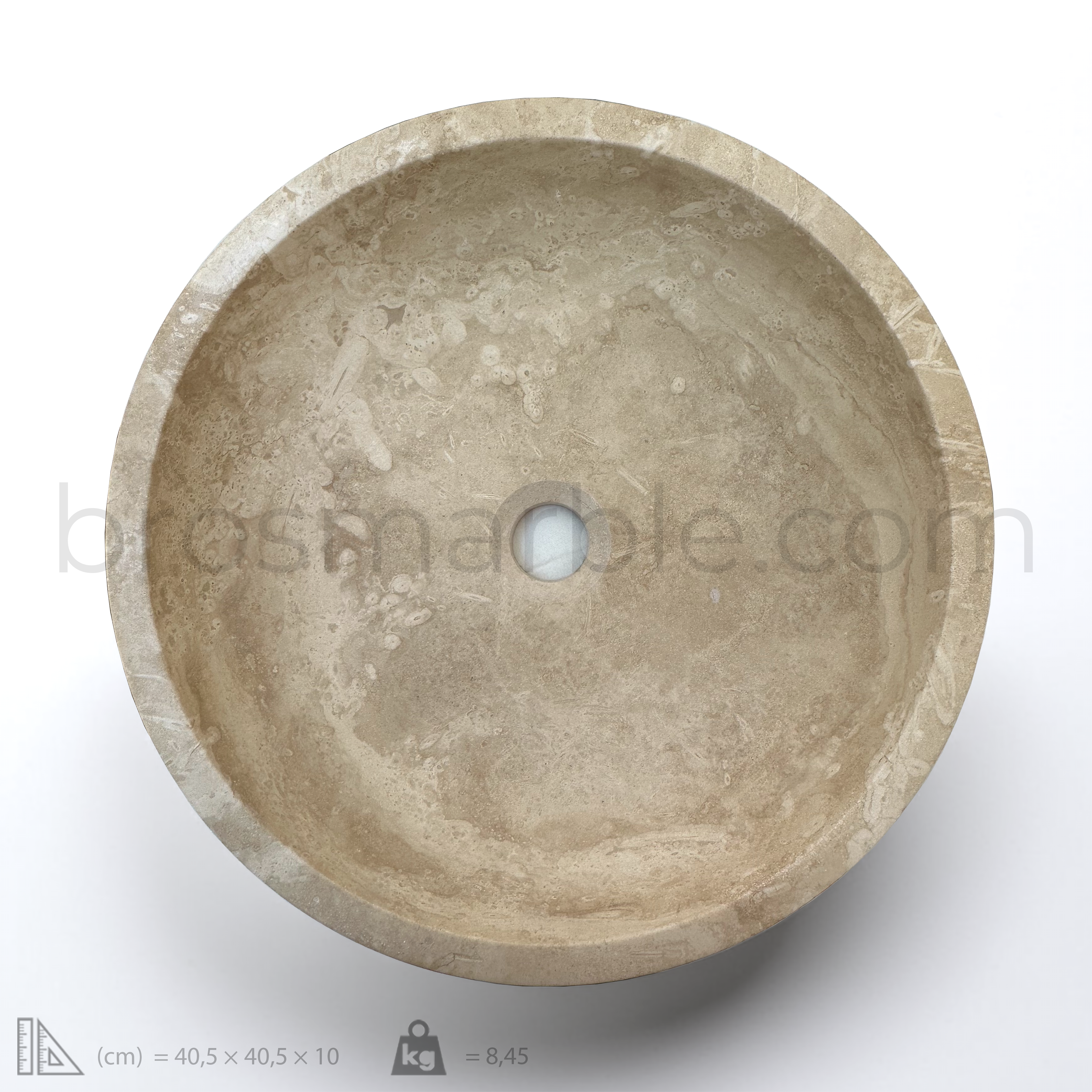 Light Travertine Sink