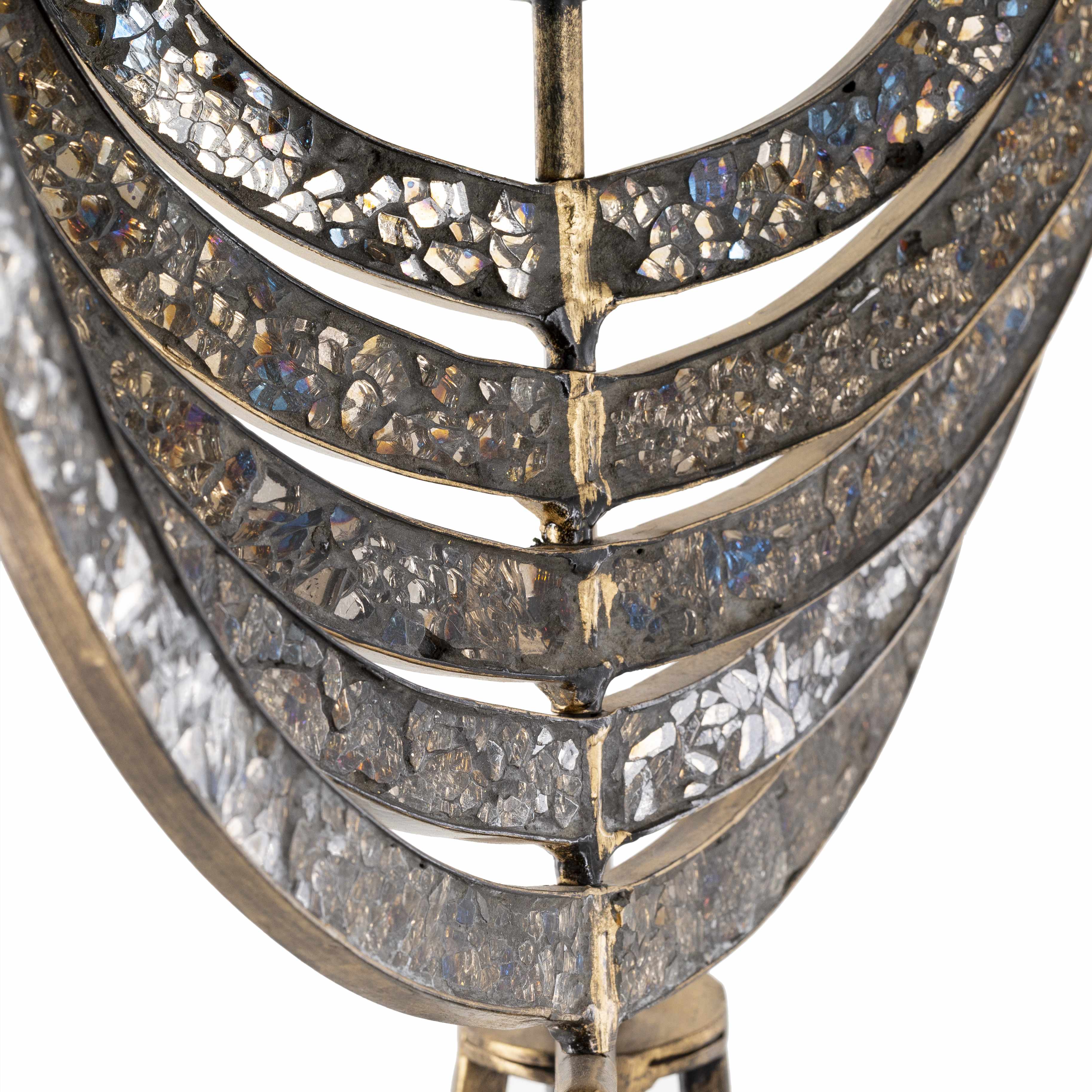 Linntown Antique Gold Circular Metal Sculpture