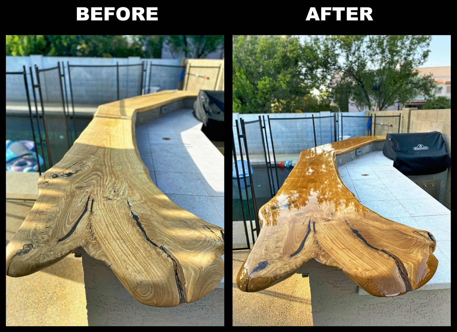 Bar Top and Table Top Clear Epoxy Resin 6 Gallons