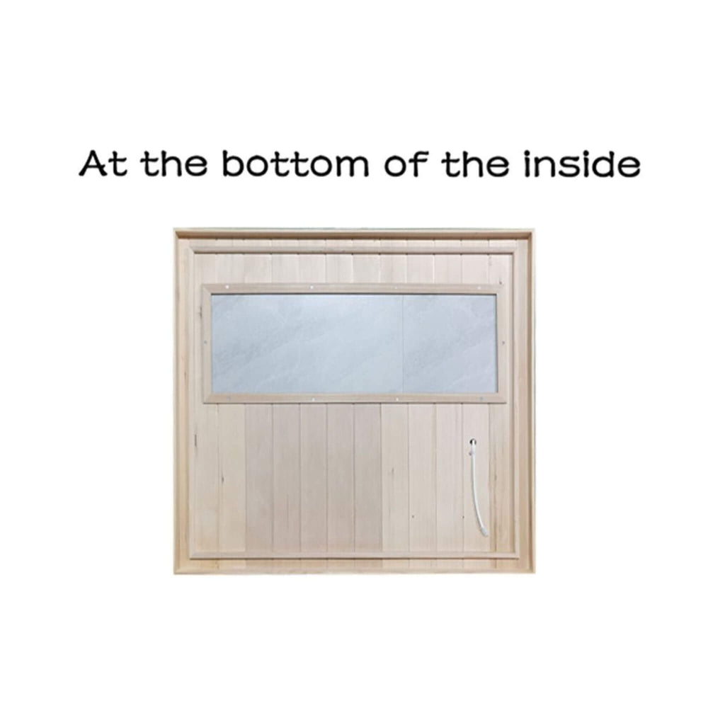 Luxury 2-Person Hemlock Wood FAR Infrared Sauna Room W/ Glass Door, 1750W (SAK81525)