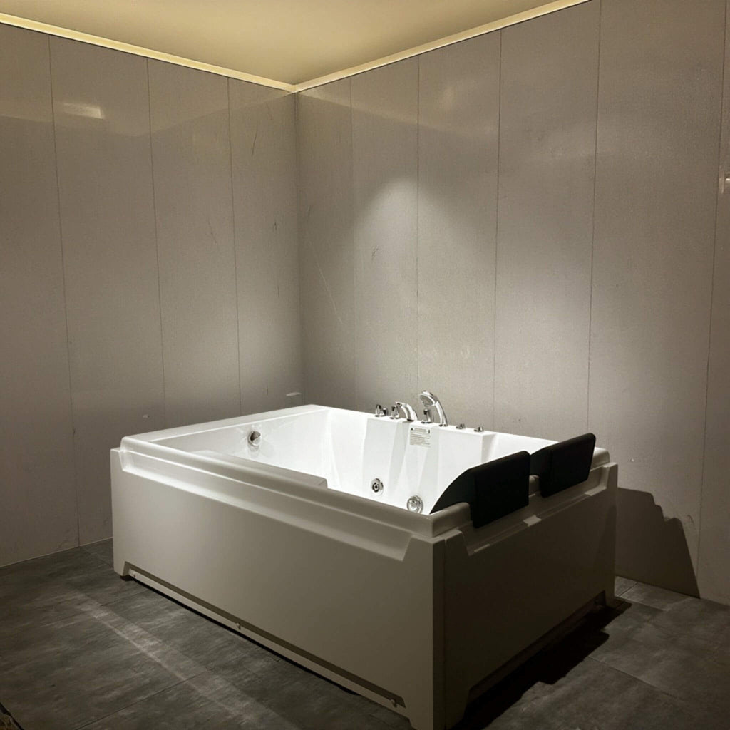 Alora 73-Inch Luxury 2-Person Whirlpool Hydro Massage Jetted Bathtub With Chromatherapy Lights (SAK58620)