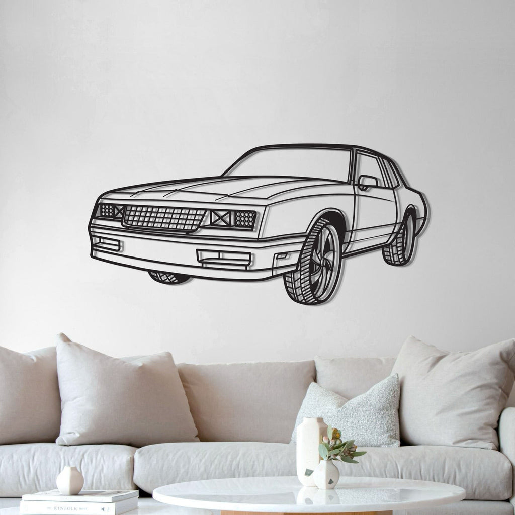 1986 Monte Carlo SS Perspective Metal Car Wall Art - MT1296