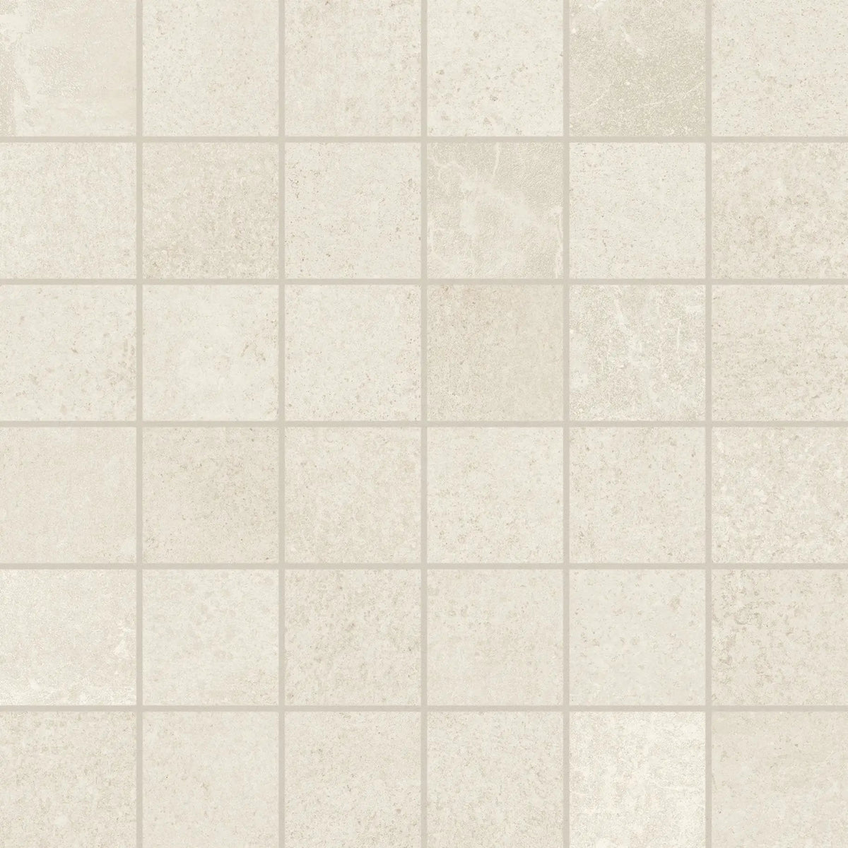 Made.in Freedom White Mosaic A Concrete Look Porcelain Mosaics 12x12