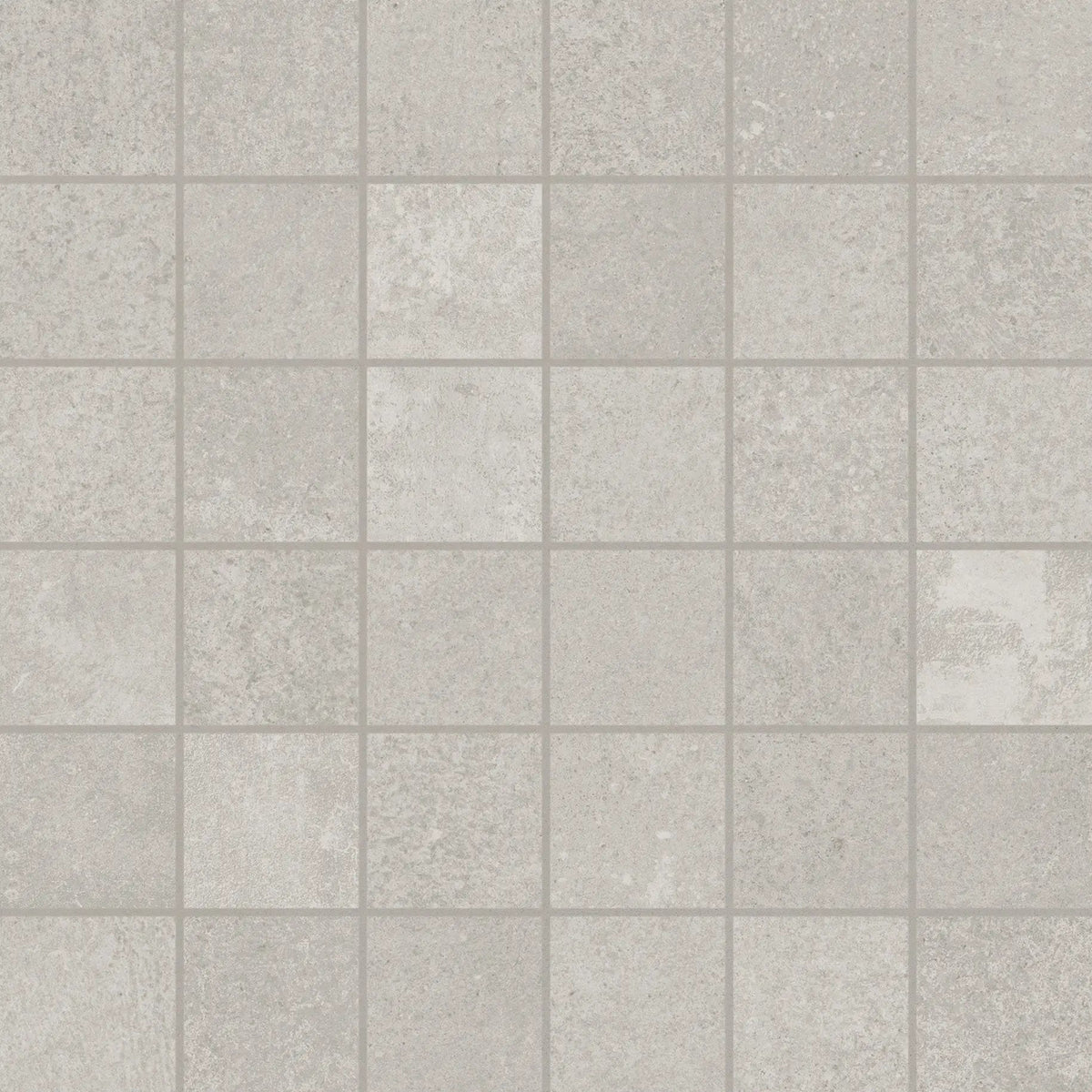 Made.in Passion Silver Mosaic A Concrete Look Porcelain Mosaics 12x12