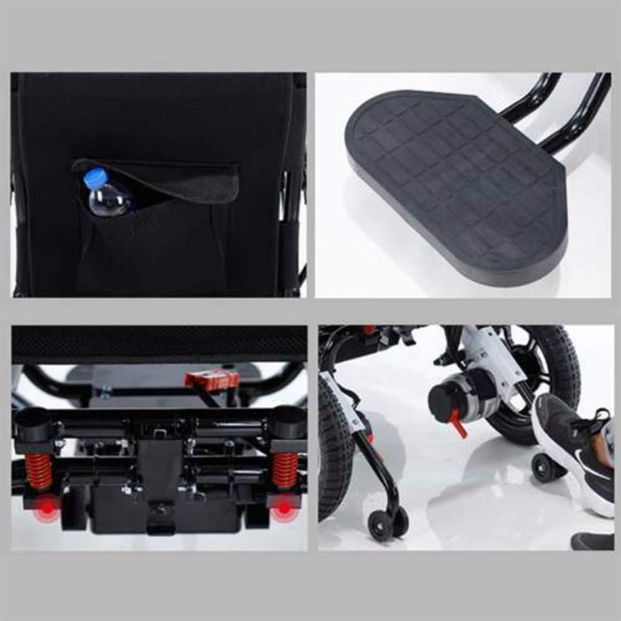 Maidesite 17.5" Wide Seat Lightweight Electric Folding Wheelchair, 500W (SAK33689)