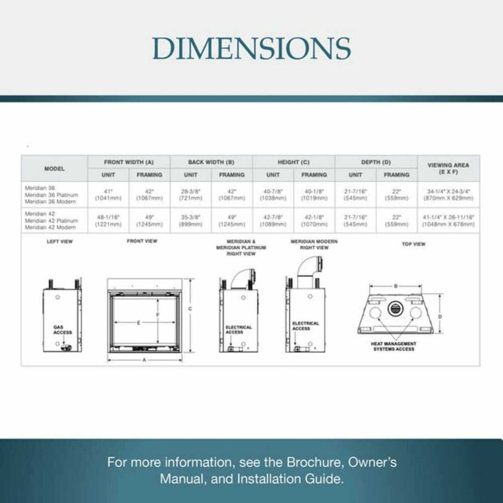 Majestic Meridian 42" Natural Gas Fireplace [MER42N] (SAK43895)
